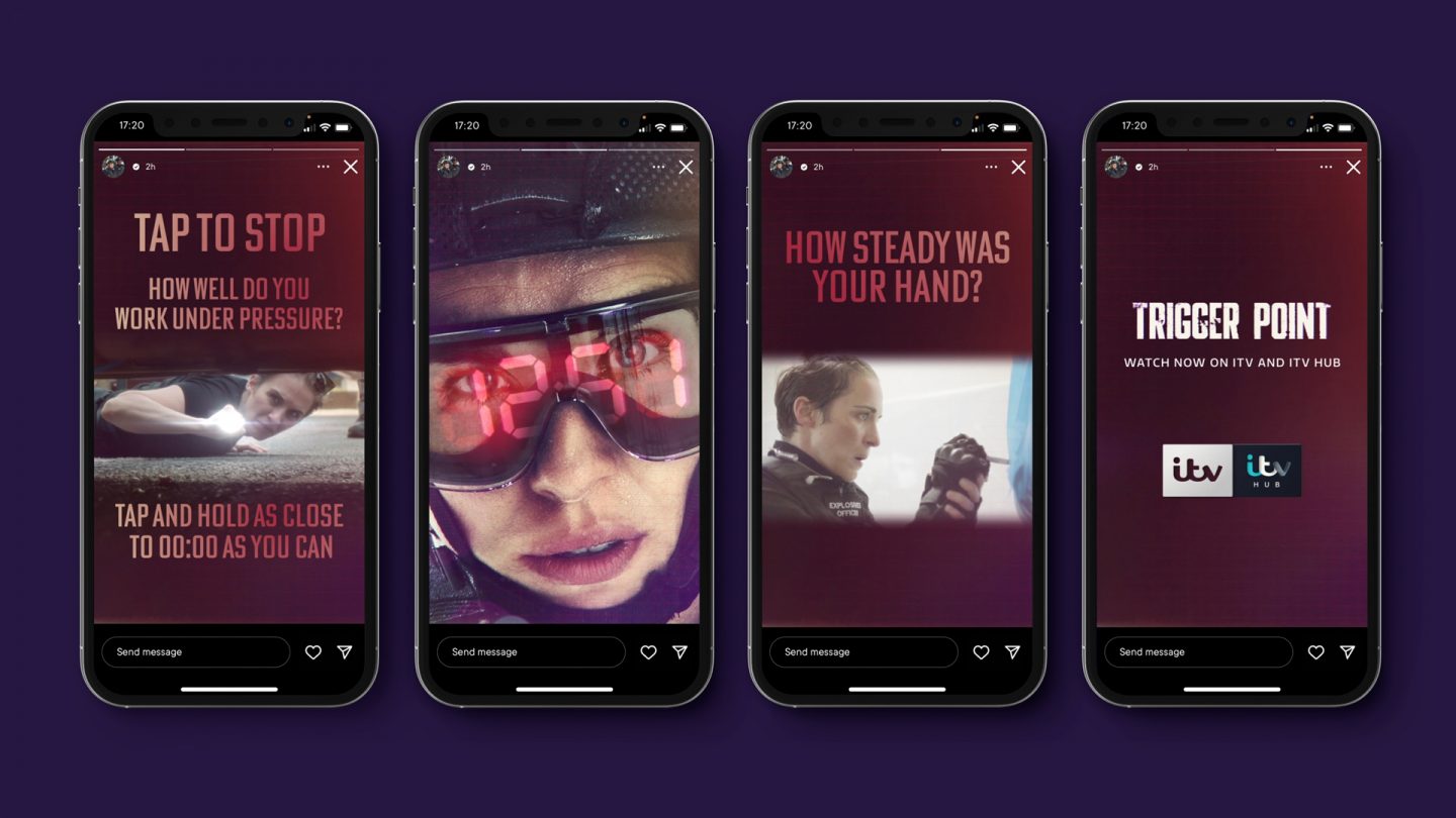 ITV Trigger Point tap to stop instagram social post example